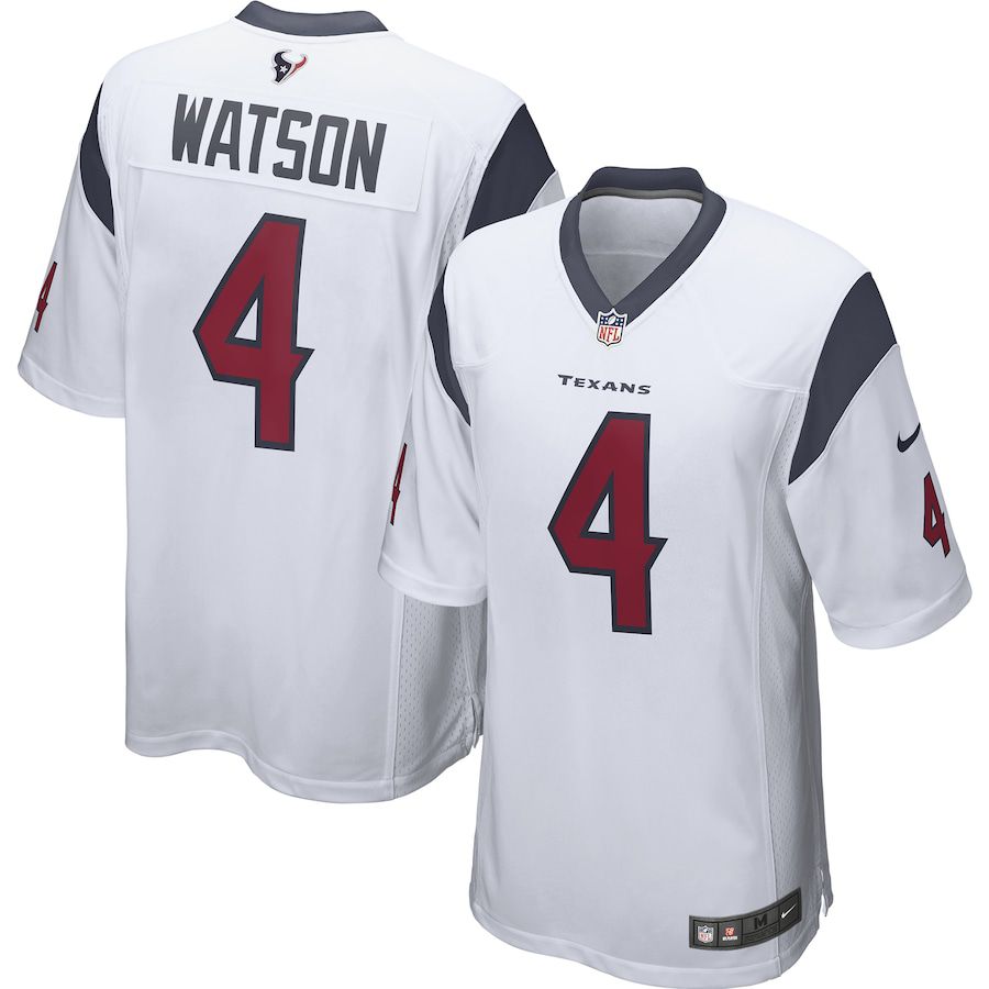 Men Houston Texans 4 Deshaun Watson White Nike Player Game NFL Jersey